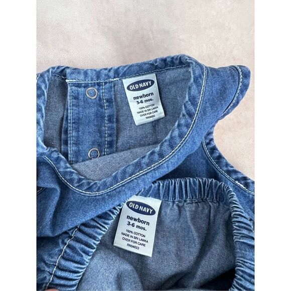 Old Navy Y2K Embroidered Lady Bug Denim Jumper - Picture 4 of 4